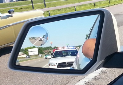 Got Pulled over in central Missouri. On the road, 11 minutes from truck stop. I guess  I jumped on a few minutes too early.